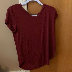 Maroon v-neck shirt from Adam Levine, size Medium